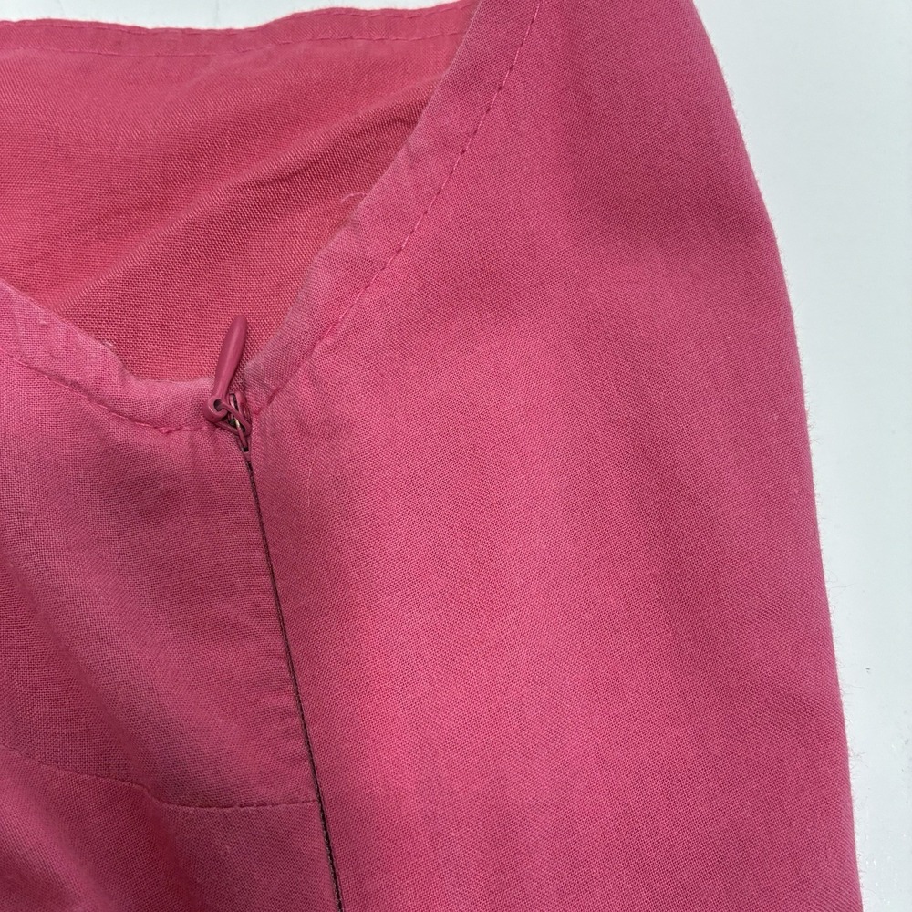 Camaieu Women Dress Size 10 Pink Layered V-neck Spaghetti Strap Tiered Midi - Picture 12 of 12